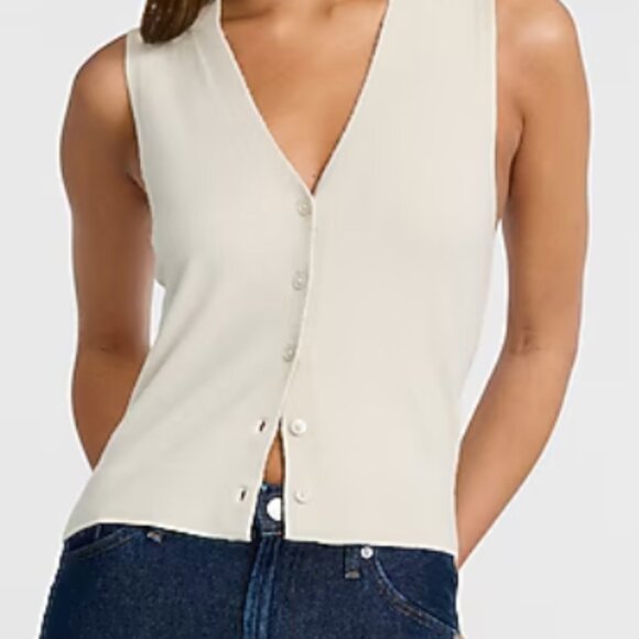 Express beige knitted vest top - Picture 3 of 3